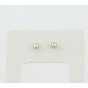 14k Yellow Gold 4.8mm Ball Bead Earrings Stud Post